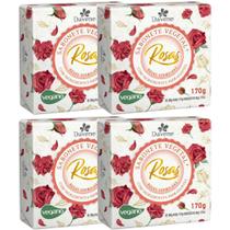 4UN Sabonete Vegetal Rosas Vermelhas 170G Davene