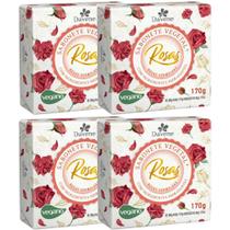 4UN Sabonete Vegetal Rosas Vermelhas 170G Davene