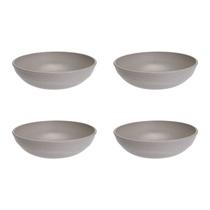 4un Saladeira redonda 2,4 litros tigela bowl 25cm Cinza