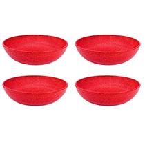 4un Saladeira redonda 2,4 litros tigela bowl 25cm vermelho 4un Saladeira redonda 2,4 litros tigela bowl 25cm vermelho