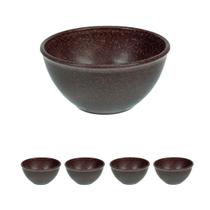 4UN TIGELA 300ml BOWL CUMBUCA SOPA CALDO MARROM ESCURO