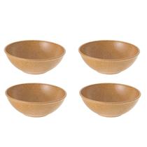 4un Tigela bowl 1lt salada petiscos Marrom Claro 18,5cm