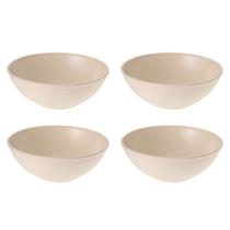 4un Tigela bowl 700ml salada petiscos Bege 4un Tigela bowl 700ml salada petiscos Bege