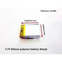 (4unidades)bateria 3,7v 90mah 4mm X 12mm X 15mm