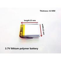(4unidades)bateria 3,7v 90mah 4mm X 12mm X 15mm -