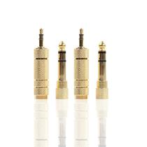 4x 6,35 mm 1/4 macho plug para 3,5 mm 1/8 fêmea jack estéreo fone de ouvido adaptador de áudio