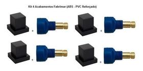 4x Acabamento P/ Registro Quadrado Pvc Preto + Ad Fabrimar 4x Acabamento P/ Registro Quadrado Pvc Preto + Ad Fabrimar