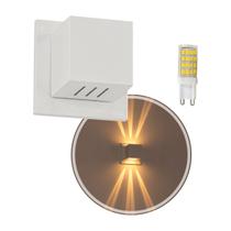 4x Arandela Box Cubo Pequena 6 Fachos BRANCA + Led G9 5w 3000k St1317
