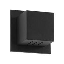 4x Arandela Box Cubo Pequena 6 Fachos PRETA Parede Muro St1317