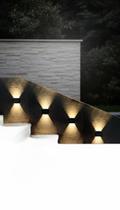 4x Arandela Solar 6 Fachos LED Branco 1.2V 4x Arandela Solar 6 Fachos LED Branco 1.2V