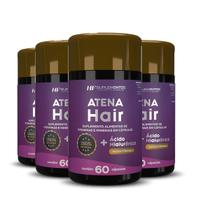 4x atena hair + ácido hialurônico 60 caps hf suplementos