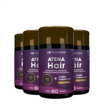 4X Atena Hair + Ácido Hialurônico 60 Caps Hf Suplementos