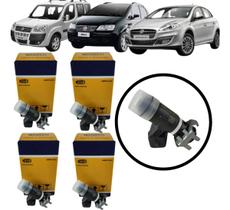 4x Bicos Injetores Bravo Doblo Idea 1.8 Flex Ipe019 Original