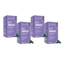 4x Bio Zinco Pura Vida Zinco Quelado Aminoácidos 30 Cápsulas