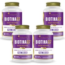 4x Biotina (B7) Cabelos e pele 150% IDR 60 Caps Flora Nativa 4x Biotina (B7) Cabelos e pele 150% IDR 60 Caps Flora Nativa