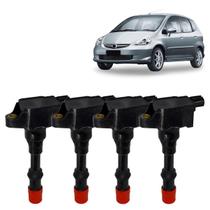 4x Bobinas de Ignição Admissão Honda Fit 1.4 Gasolina/Flex