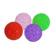 4x Bola Brinquedo Pet C/ Guizo Sino Cães Gatos - Tam. P
