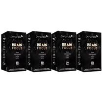 4x Brain Focus 30 Cápsulas Puravida