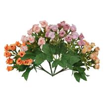 4x Buquê de Rosinha Artificial (28cm) Sortida SMO