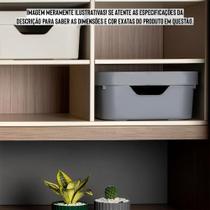 4X Caixa Plastica Multiuso Organizadora 10,5L Ou Cube Branco