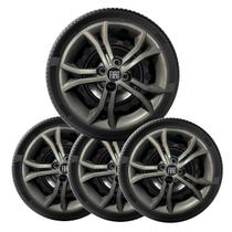 4x Calota ARGO CRONOS 2023 Aro 15 Grafite Logo Novo 297cp