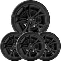 4x Calota ARGO CRONOS 2023 Aro 15 Preto Logo Novo 297cp