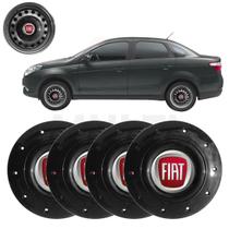4X Calota Centro Roda Aro 14 Fiat Siena 2008 A 2021 Preto 4X Calota Centro Roda Aro 14 Fiat Siena 2008 A 2021 Preto