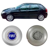 4x Calota Centro Roda Aro 15 Fiat Palio Siena Luxury Prata