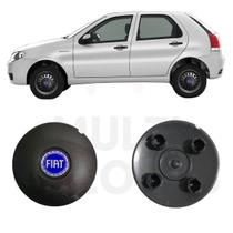 4x Calota Centro Roda Ferro Aro 14 Fiat Palio Coquinho Preto