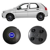 4X Calota Centro Roda Ferro Aro 14 Fiat Palio Coquinho Preto