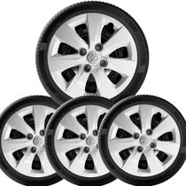 4x Calota ETIOS HATCH SEDAN Aro 14 Prata com Emblema 1301 4x Calota ETIOS HATCH SEDAN Aro 14 Prata com Emblema 1301