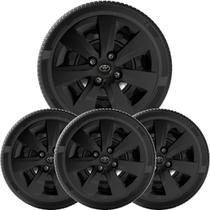 4X Calota Etios Hatch Sedan Aro 14 Preto Com Emblema 1301