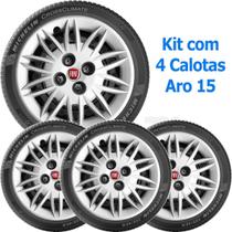 4x Calota FIAT IDEA PUNTO SIENA Aro 15 com Emblema 045cp