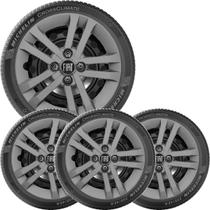 4X Calota Fiat Mobi Argo Novo Uno 2021 Aro 14 Grafite 294Cb