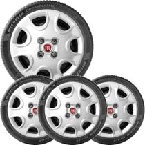 4X Calota Fiat Palio Novo Uno Siena Aro 14 Com Emblema 070Cb 4X Calota Fiat Palio Novo Uno Siena Aro 14 Com Emblema 070Cb