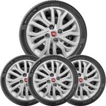 4x Calota FIAT PALIO SIENA NOVO UNO Aro 14 com Emblema 295cb