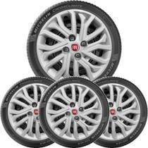 4x Calota FIAT PUNTO PALIO GRAND SIENA Aro 15 com Logo 296cp