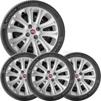 4X Calota Fiat Punto Palio Siena Idea Aro 15 Com Logo 229Cp
