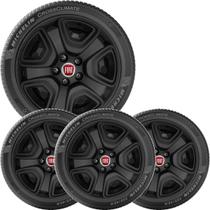 4x Calota FIAT TORO 2021 Aro 16 Black piano 300cp