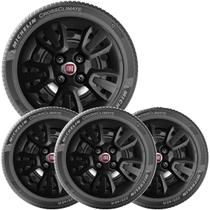 4X Calota Fiat Uno Way Aro 14 Preto Emblema 079Cb 4X Calota Fiat Uno Way Aro 14 Preto Emblema 079Cb
