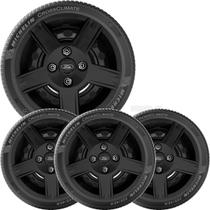 4x Calota FORD FIESTA KA ESCORT Aro 14 Preto Emblema 014cb
