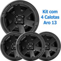 4X Calota Ford Ka Fiesta Aro 13 Preto Com Emblema 033Cb 4X Calota Ford Ka Fiesta Aro 13 Preto Com Emblema 033Cb