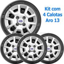 4x Calota FORD KA HATCH KA SEDAN Aro 13 com Emblema 124cb