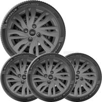 4x Calota Ford KA NOVO 2019 a 2022 Aro 14 Grafite Emb 344cb