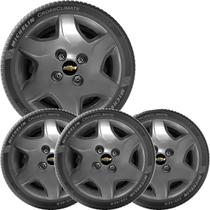 4X Calota Gm Celta Corsa Classic Aro 13 Grafite Emblem 042Cb 4X Calota Gm Celta Corsa Classic Aro 13 Grafite Emblem 042Cb