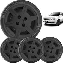 4X Calota Gm Corsa Classic Aro 13 Preto 069Cb