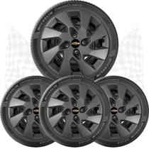 4X Calota Gm Corsa Prisma Onix 14 A 16 Aro 14 Grafite 133Cb