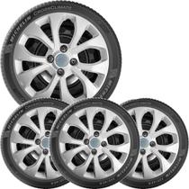 4x Calota Gm Onix Prisma Aro 14 com Emblema Cinza 374cb 4x Calota Gm Onix Prisma Aro 14 com Emblema Cinza 374cb