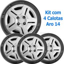 4x Calota Gm Onix Prisma Aro 14 Emblema Original 194cb