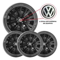 4x Calota Gol Voyage Saveiro G2 G3 G4 G5 G6 Aro 14 preto